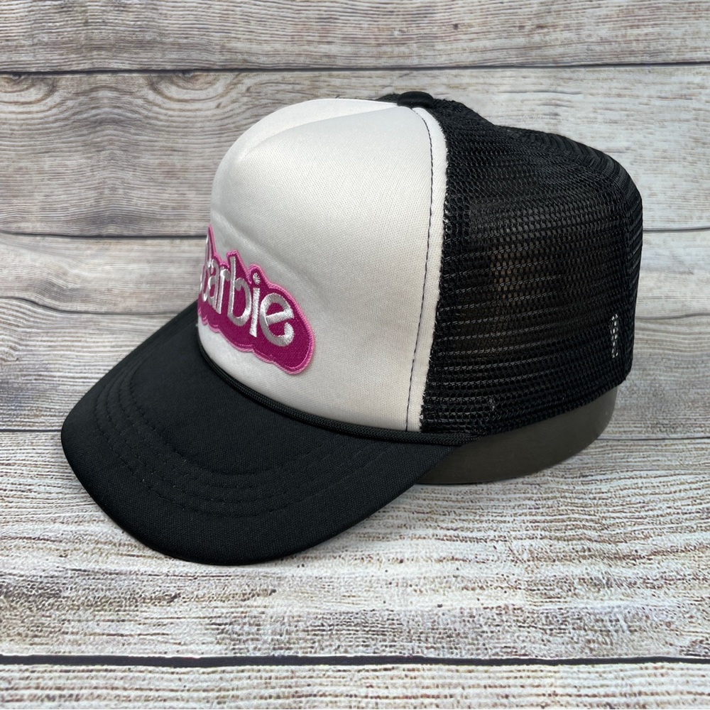 Barbie Kids Trucker Hat - Foam Front - Black and White NWOT